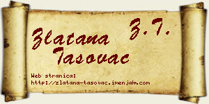 Zlatana Tasovac vizit kartica